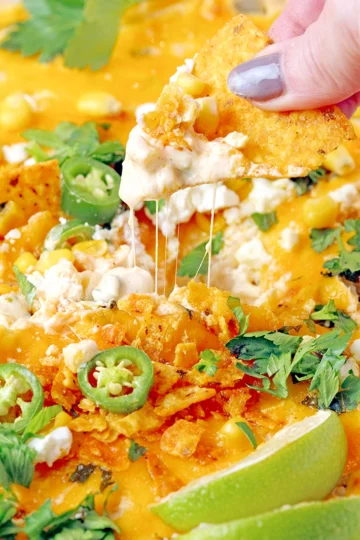 Looking for the perfect Super Bowl dip that everyone will love? This Hot Mexican Street Corn Dip (Elote Style) is creamy, cheesy, and packed with sweet corn, lime, jalapeño, and bold Mexican flavors.
